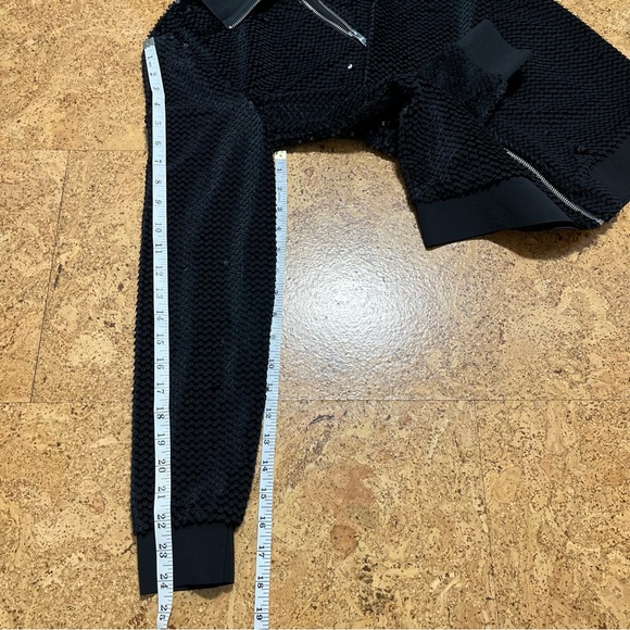 Trouve Black Sequined Zip Up Jacket Sz S - Picture 15 of 15